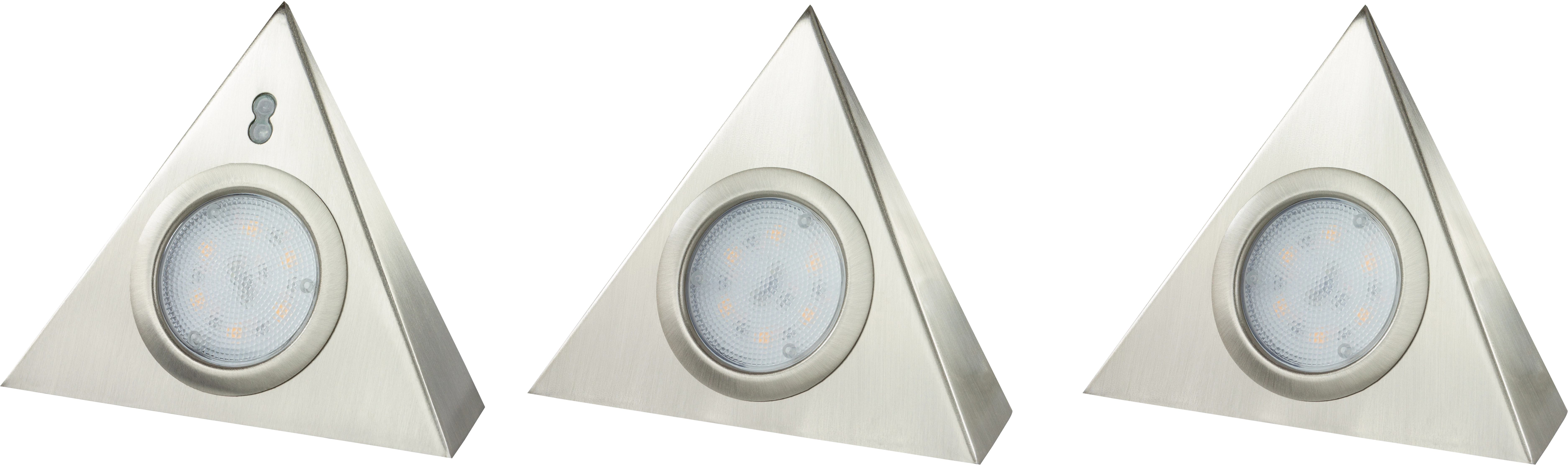 REV Ritter LED-Unterbauleuchten-Set Triangel 3 x 180 lm 3000 K Sensor  Silber kaufen bei OBI