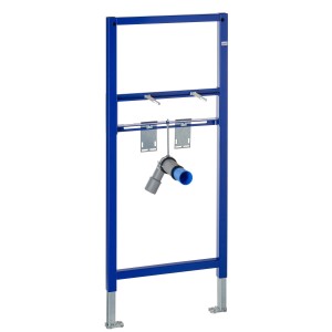 Kronenbach Waschtisch-Element 112 cm Plantec 2.0, blaues Tragegestell für Waschtisch mit Ablaufbogen.