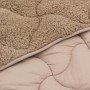 vidaXL Winterbettdecke Taupe 135 x 200 cm Mikrofaser und Teddy-Fleece 42026349_5