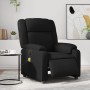 Schwarzer vidaXL Massagesessel Modell 10 aus Kunstleder mit elektrischer Liegefunktion.