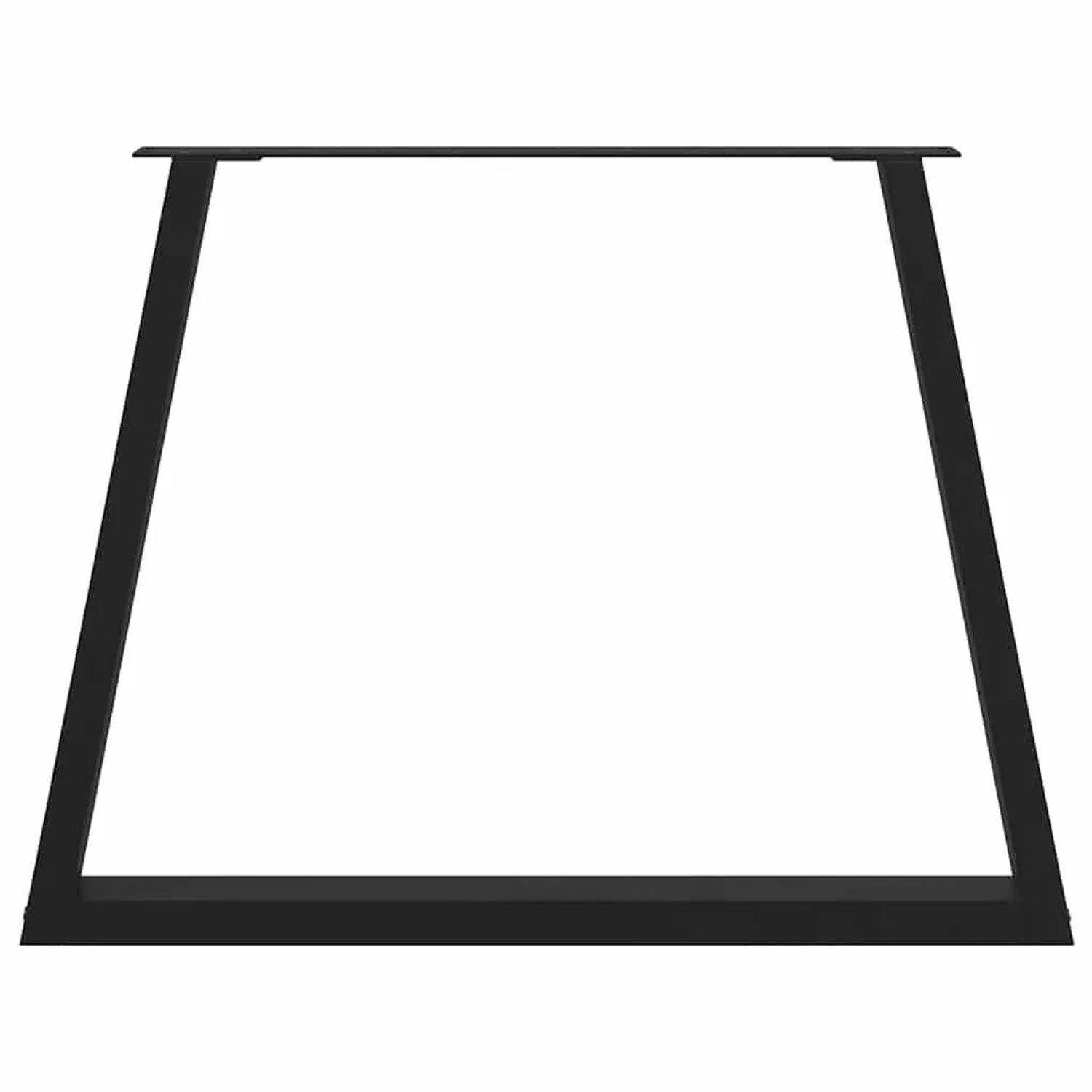 Schwarze vidaXL Esstischbeine in V-Form, 3er Set, aus Stahl (90x72 cm) für individuelle Tische.