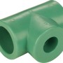 Grünes PPR-Reduzier-T-Stück DN 25 x DN 20 x DN 25 für Sanitärinstallationen.