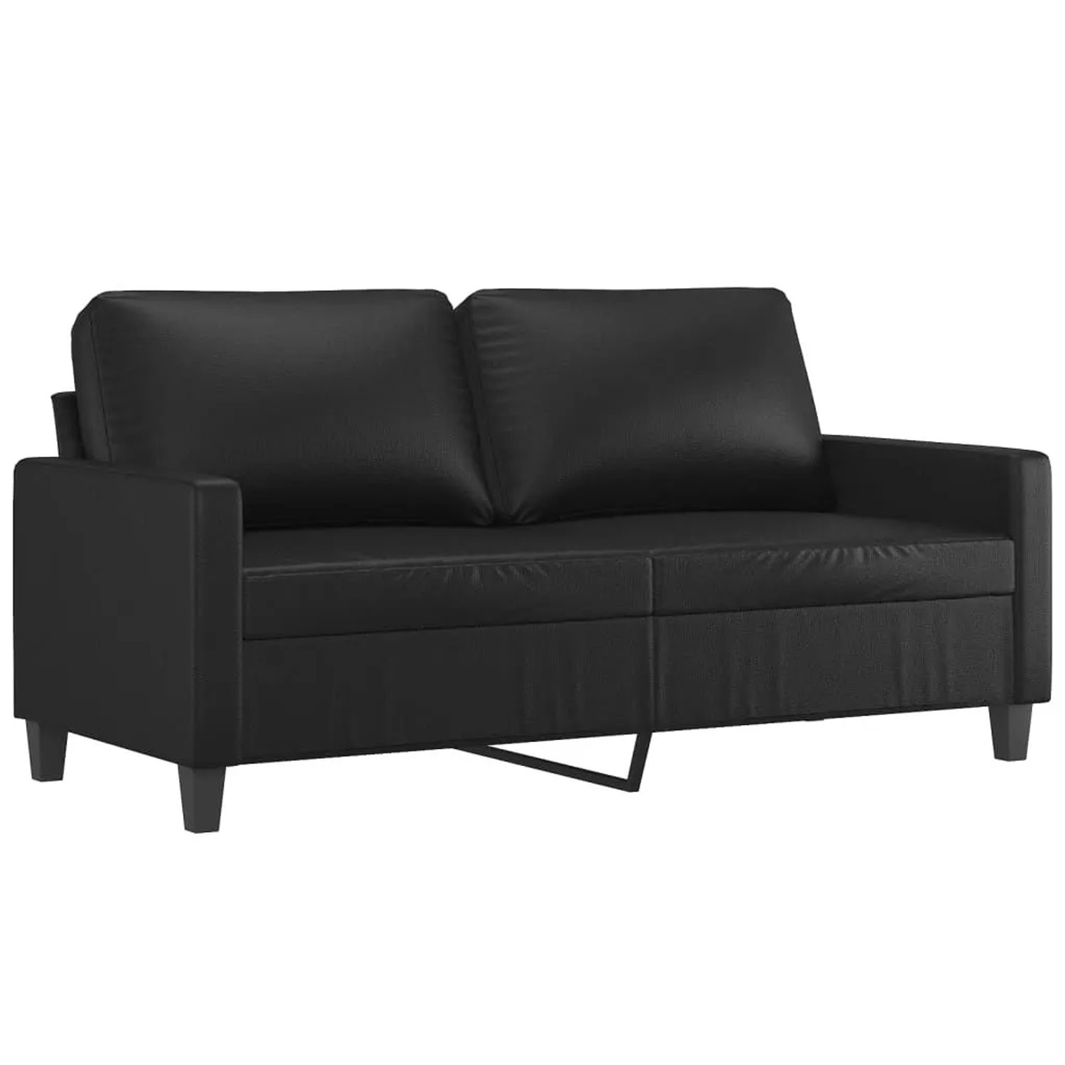 vidaXL 2-Sitzer-Sofa Schwarz 140 cm Kunstleder 359137 günstig online kaufen