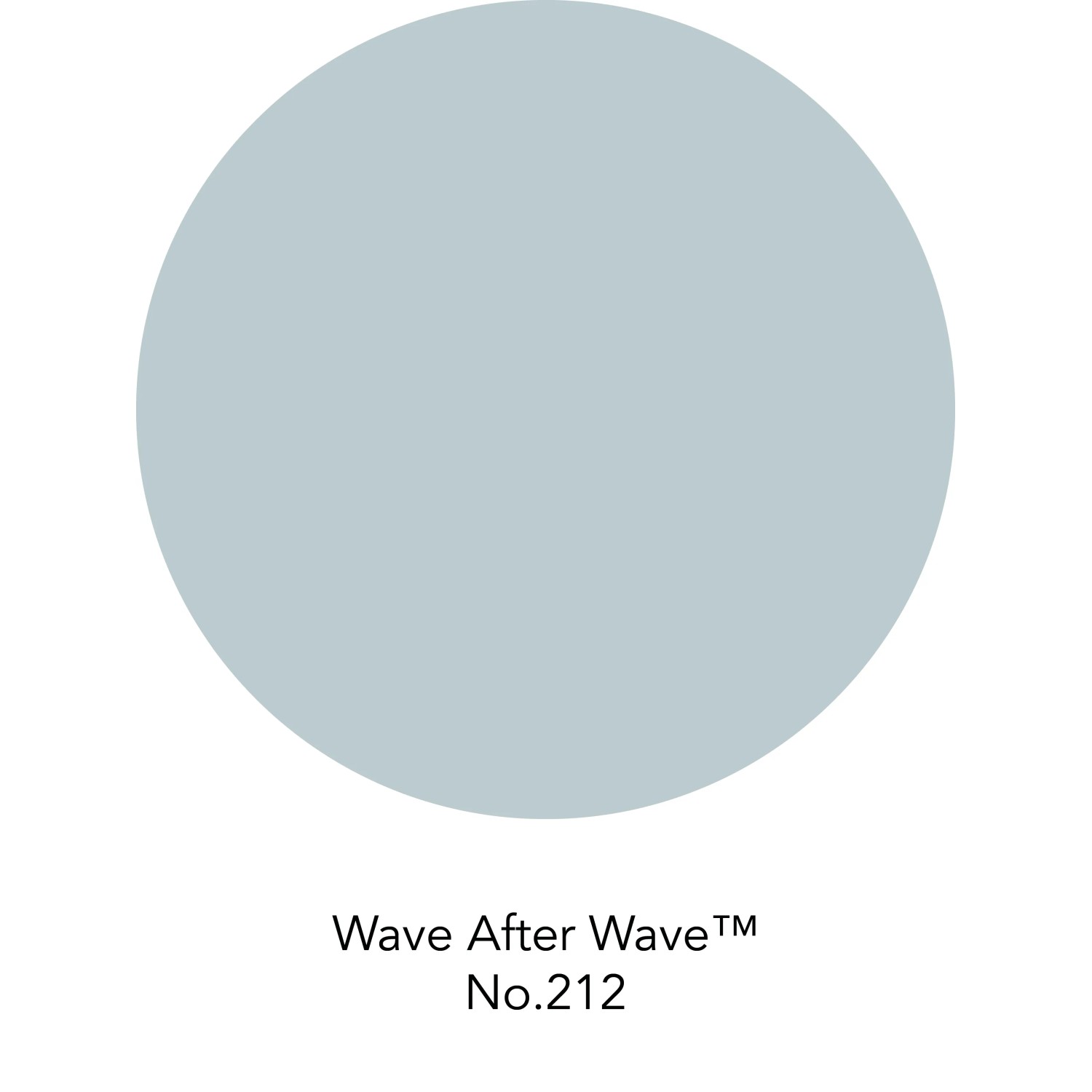 Farbmuster der ELLE DECORATION Wandfarbe Wave After Wave No. 212, eine blaue, matte Farbe.