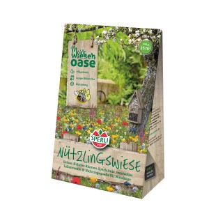 Sperli Nützlingswiese Grün: Packung Blumensamen für eine bunte Blumenwiese.