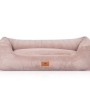 Rosa Knuffelwuff Hundebett Olivia Cord XL, 105x75cm. Gemütliches Hundekörbchen aus Cord.