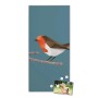 Silberne Magnettafel 37x78cm mit abstraktem Vogel als Wanddeko inkl. Magnete.