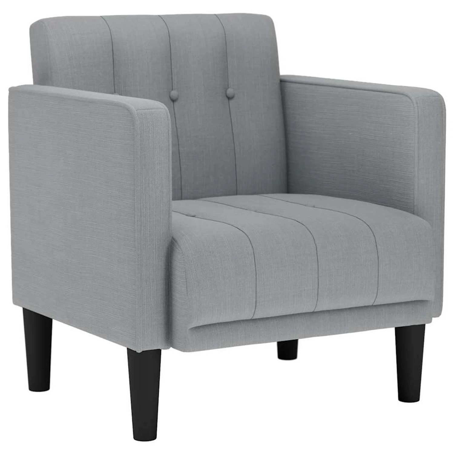 vidaXL Sessel mit Armlehnen Hellgrau 53 cm Stoff 4100543