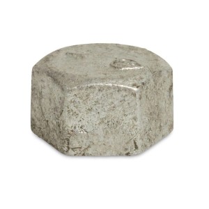 Klasebo Gewindefitting Temperguss Kappe Hexagon 1 IG