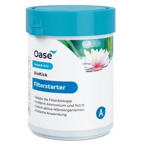 Oase AquaActiv BioKick Filterstarter, 100ml, für die Teichpflege und den schnellen Start der Teichbiologie.