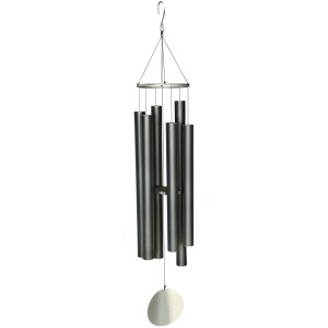 Nature´s Melody Klangspiel Aureole, 223 cm, schwarz, mit 6 Klangröhren aus Aluminium für Garten und Terrasse.