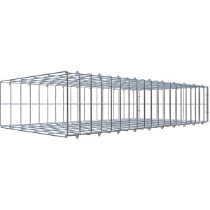 Gabiona C-Ring Gabione Anbaukorb, 20x100x50cm, Maschenweite 5x10cm, Drahtgitter