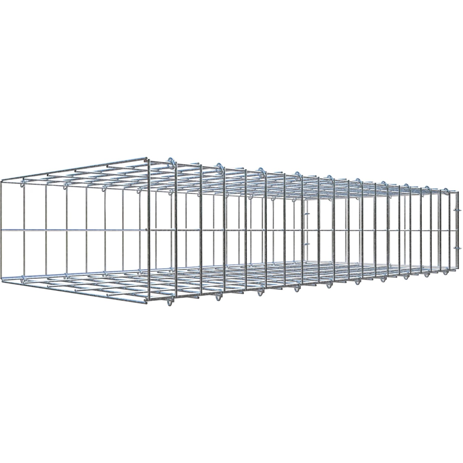 Gabiona C-Ring-Gabione-Anbaukorb Typ 2 20 x 100 x 50 cm Maschenw 5 x 10 cm