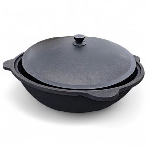 Gusseisen Kazan 12L mit Deckel für Utschak Grill, Ø40cm.