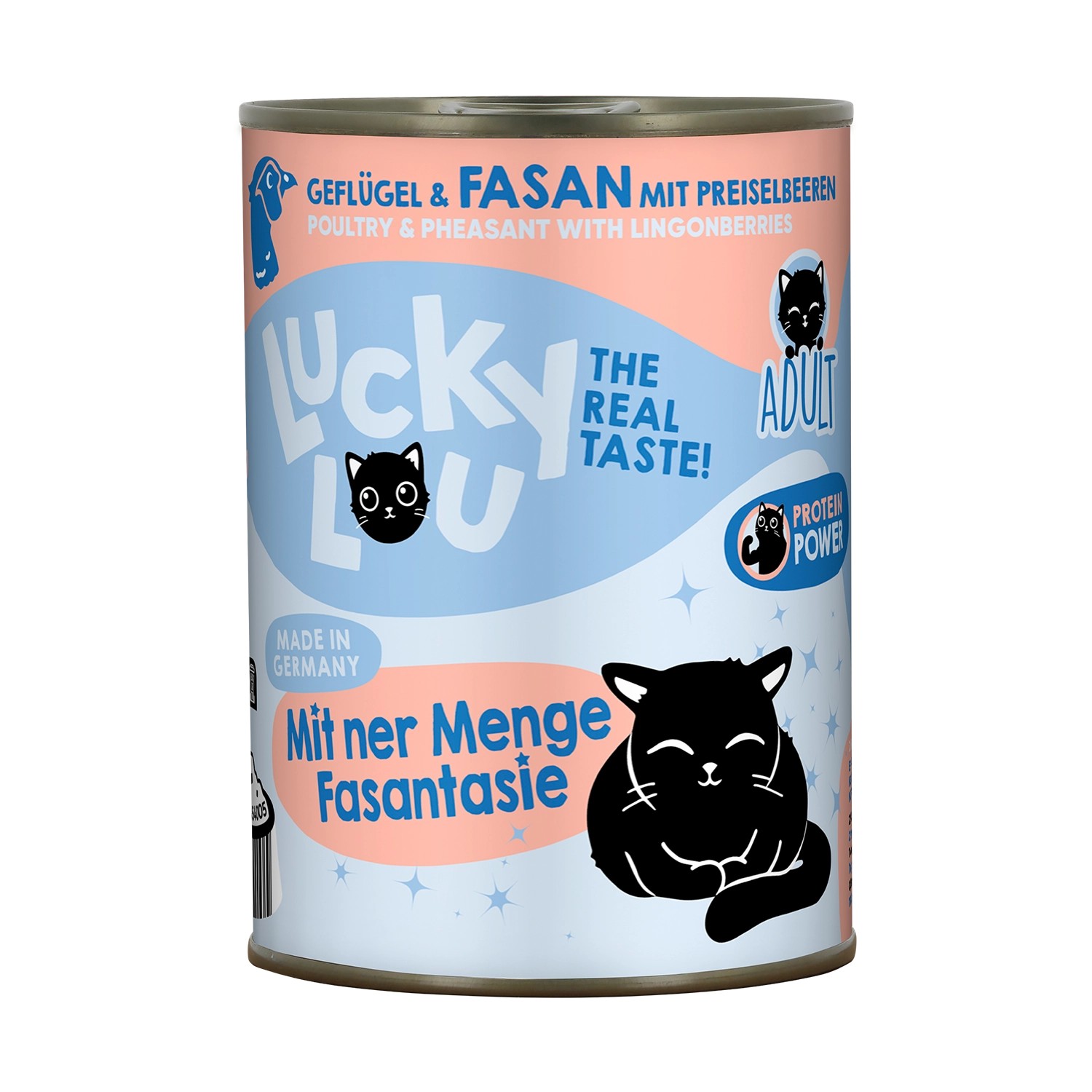 Lucky Lou Katzen-Nassfutter Lifestage Adult Geflügel & Fasan 400 g