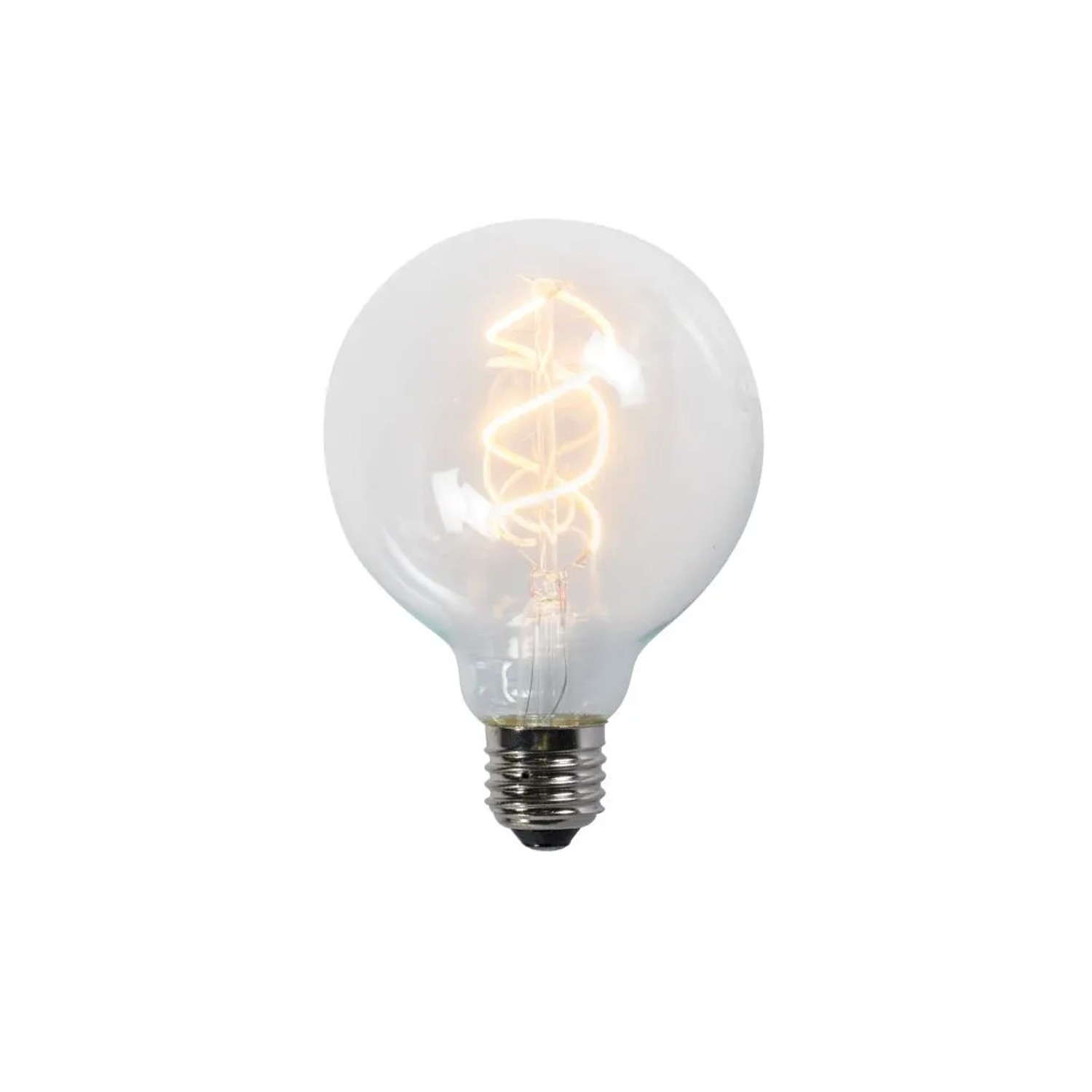 LUEDD Twisted Filament LED Lampe G95 5W 2200K Klar