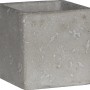 Hellgrauer, quadratischer Mica Pflanztopf Jimmy, 10x10 cm, aus Zement für Innenräume.