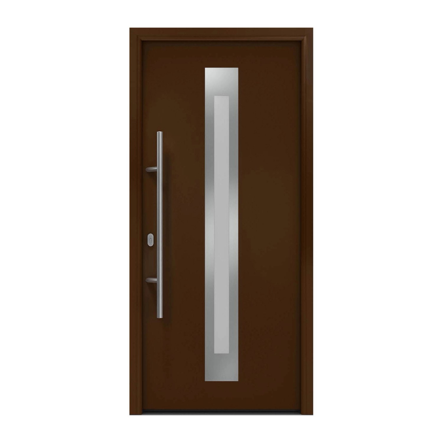 EcoStar Haustür Isopro IP 770S Terrabraun 110 cm x 210 cm DIN L günstig online kaufen
