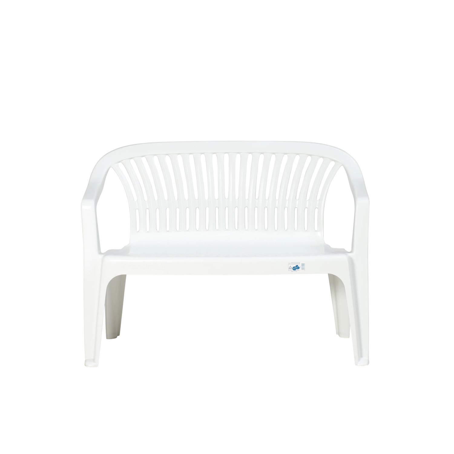 Progarden Wetterfeste Gartenbank 2-Sitzer Kunststoff 120 x 55 x 88 cm Weiß kaufen bei OBI