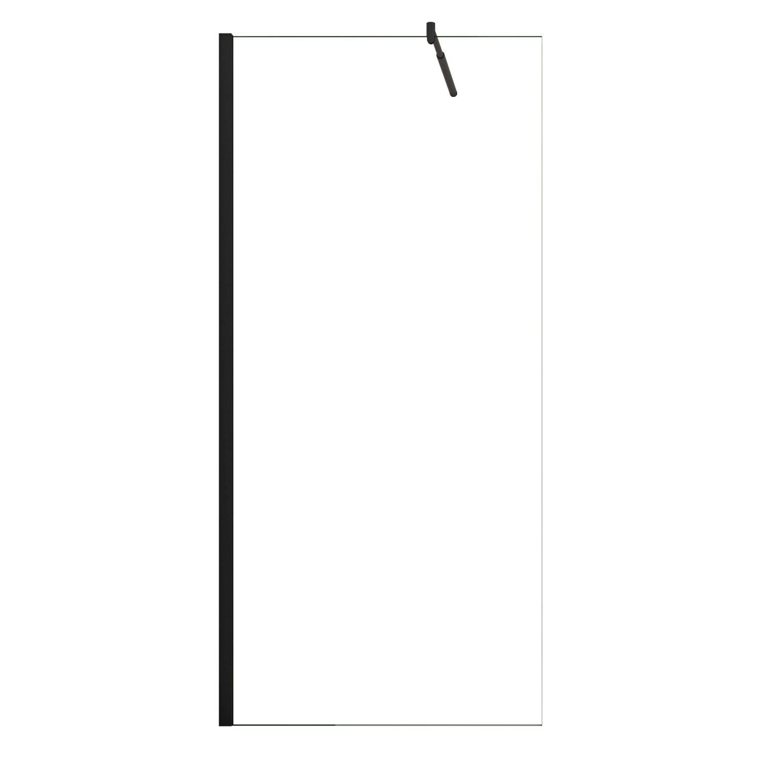 AICA Walk In Schwarzrahmen Duschkabine B.150 x H.200cm Duschwand mit Flexib günstig online kaufen