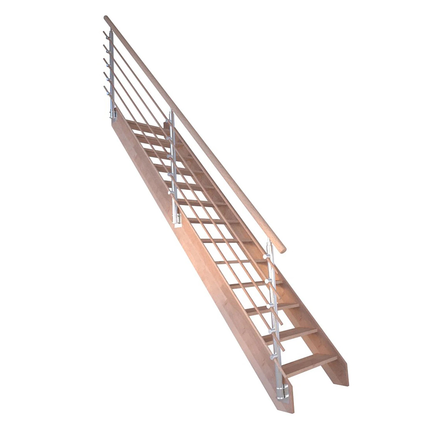 StarWood Treppe Rhodos Buche Gerade Design-Geländer-Holzstäbe FSC® günstig online kaufen