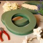 Relaxdays Steckschaumringe 3er Set Schaumstoff Grün Zuschneidbar 4 cm x 25 cm_5