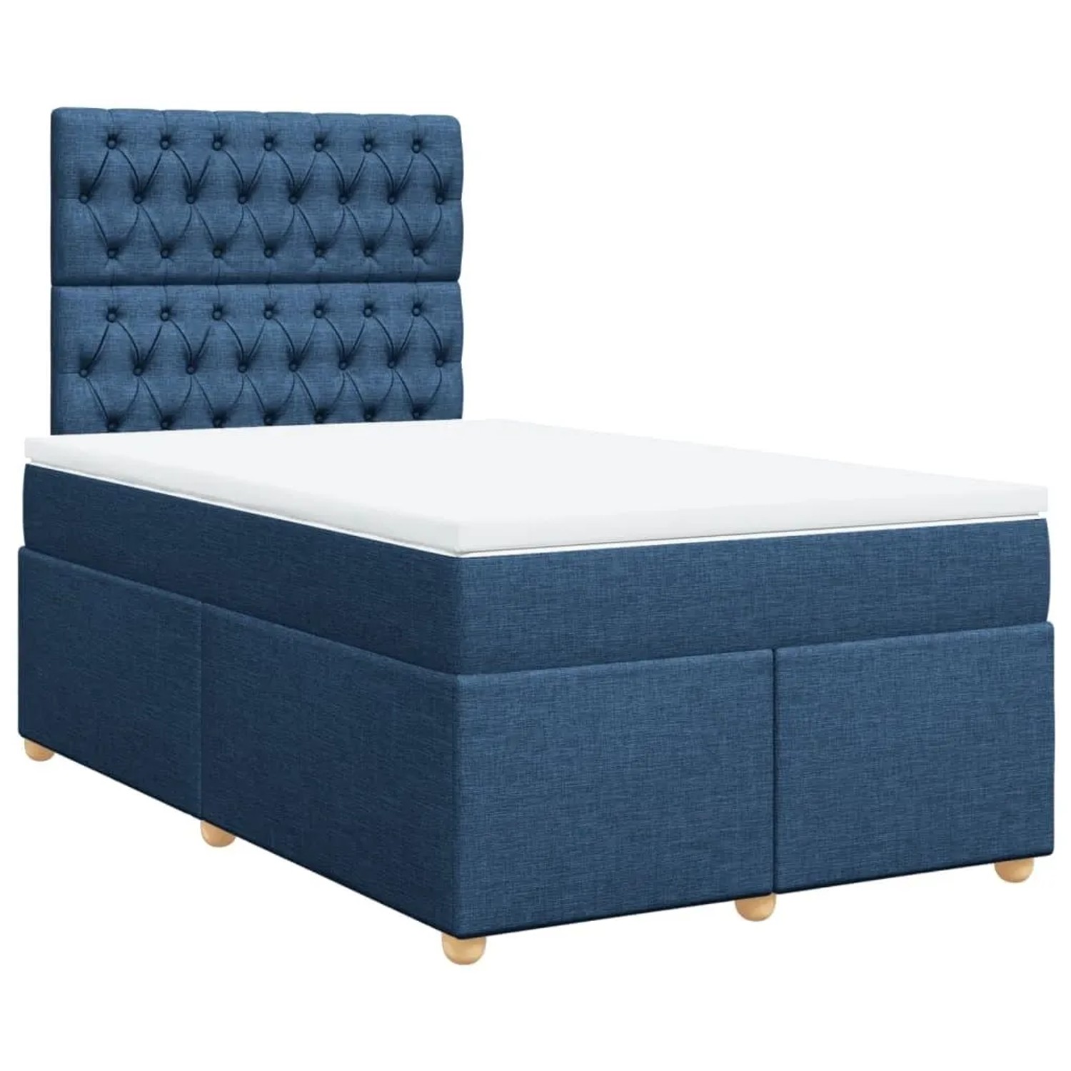 vidaXL Boxspringbett mit Matratze Blau 120x190 cm Stoff 3293532 günstig online kaufen