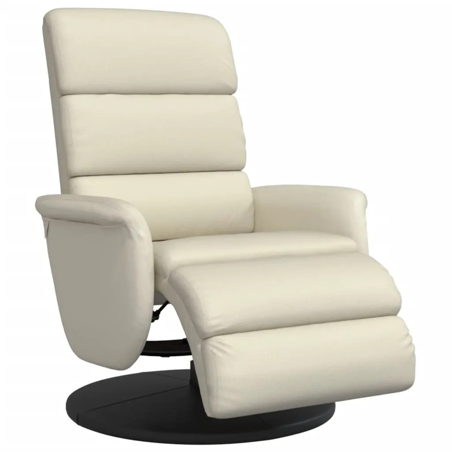 vidaXL Relaxsessel mit Fußteil Creme Kunstleder 356718