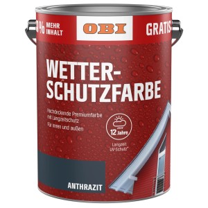 OBI Wetterschutzfarbe 3 l Anthrazit