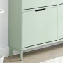 Grüner SoBuy Schuhkipper FSR100-GR mit 4 Klappen, Detailansicht. Schuhkommode für den Flur.