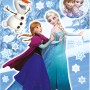 Komar Deko-Sticker mit Anna, Elsa und Olaf aus „Die Eiskönigin“, 50x70 cm. Wandtattoo für Kinderzimmer.