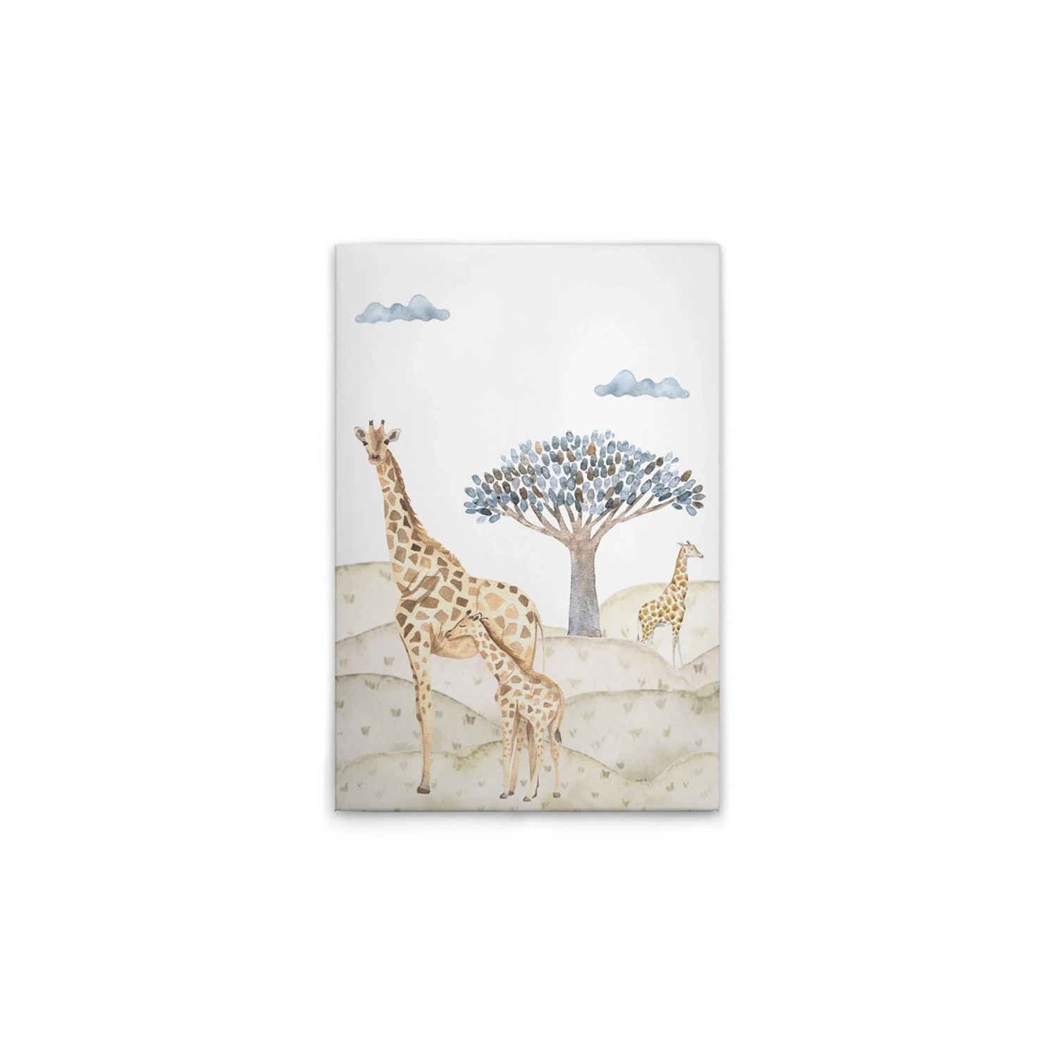 Tadessi Leinwandbild - M1-No.50601 - Safari Giraffen - 40 x 60 cm - Hochformat