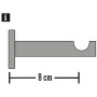 Gardinia Chicago Träger, offen, Bronze, 8 cm, für 20 mm Stangen.