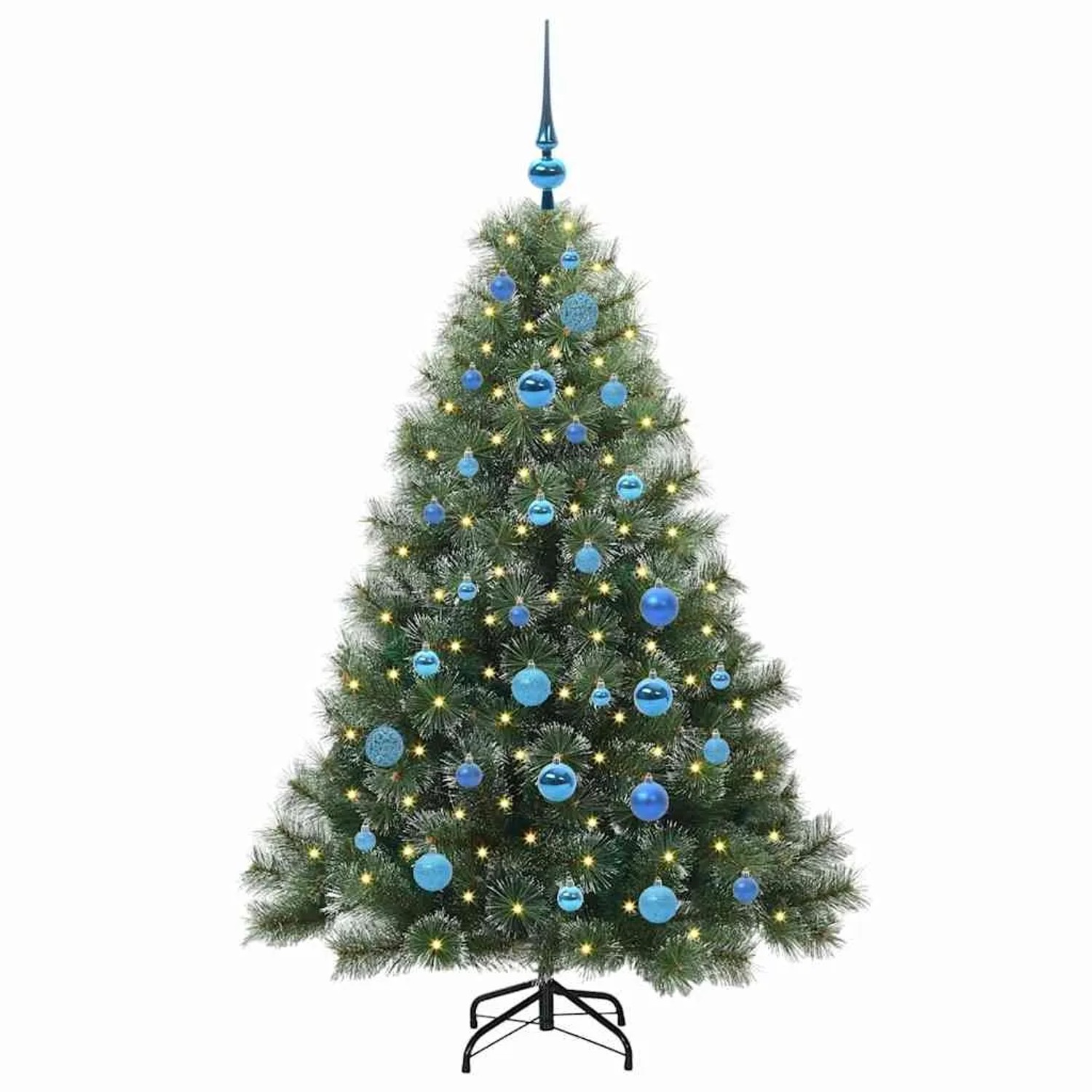 vidaXL Künstlicher Weihnachtsbaum mit 150 LEDs Grün 150 cm PE und PVC 3397842