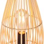 Naturfarbene Globo Tischlampe Laglio aus Bambus und Hanf, 47,5 cm hoch.