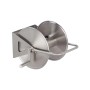 Relaxdays Schlauchtrommel Edelstahl Silber Wandmontierbar 43,5 cm x 43,5 cm x 31,5 cm 3,2 kg