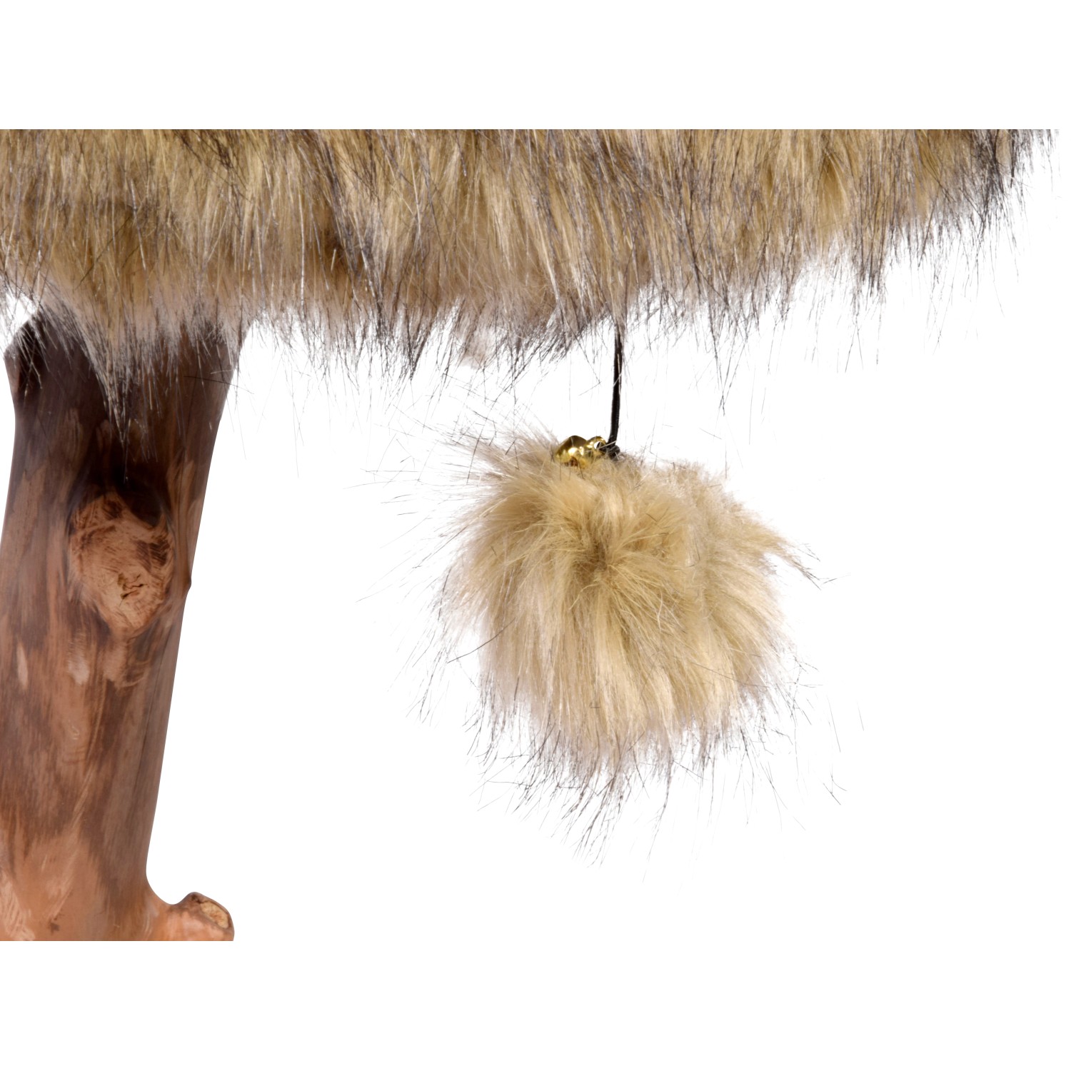 Detailansicht: Dobar Design Katzenmöbel Sunny mit Spielball und Kratzstamm.