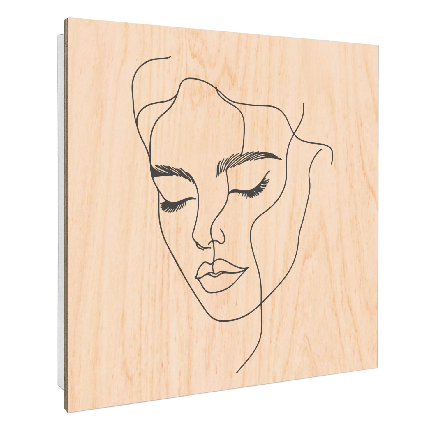 Banjado Großer Schlüsselbox Holz 30x30cm Weiß Scharnier Rechts 50 Haken Sch günstig online kaufen