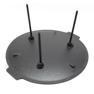 Wiltec Dutch Oven Grillplatte Ø44Cm Rund 35Cm Grillaufsatz Gusseisen Grilltisch