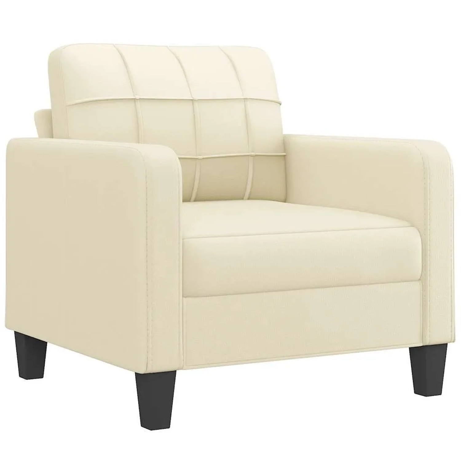 vidaXL Sessel Creme 60 cm Kunstleder 359108