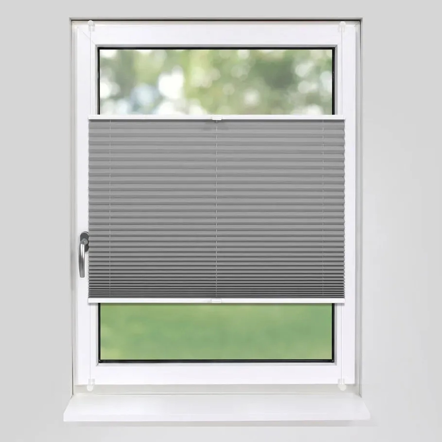 Deco-Raum Plissee ohne Bohren Basic 70 x 210 cm Grau Blickdicht Klemmfix kaufen bei OBI