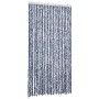 Blau-weißer Fliegenvorhang (100x200 cm) aus Chenille, flexibler Insektenschutz für Türen.