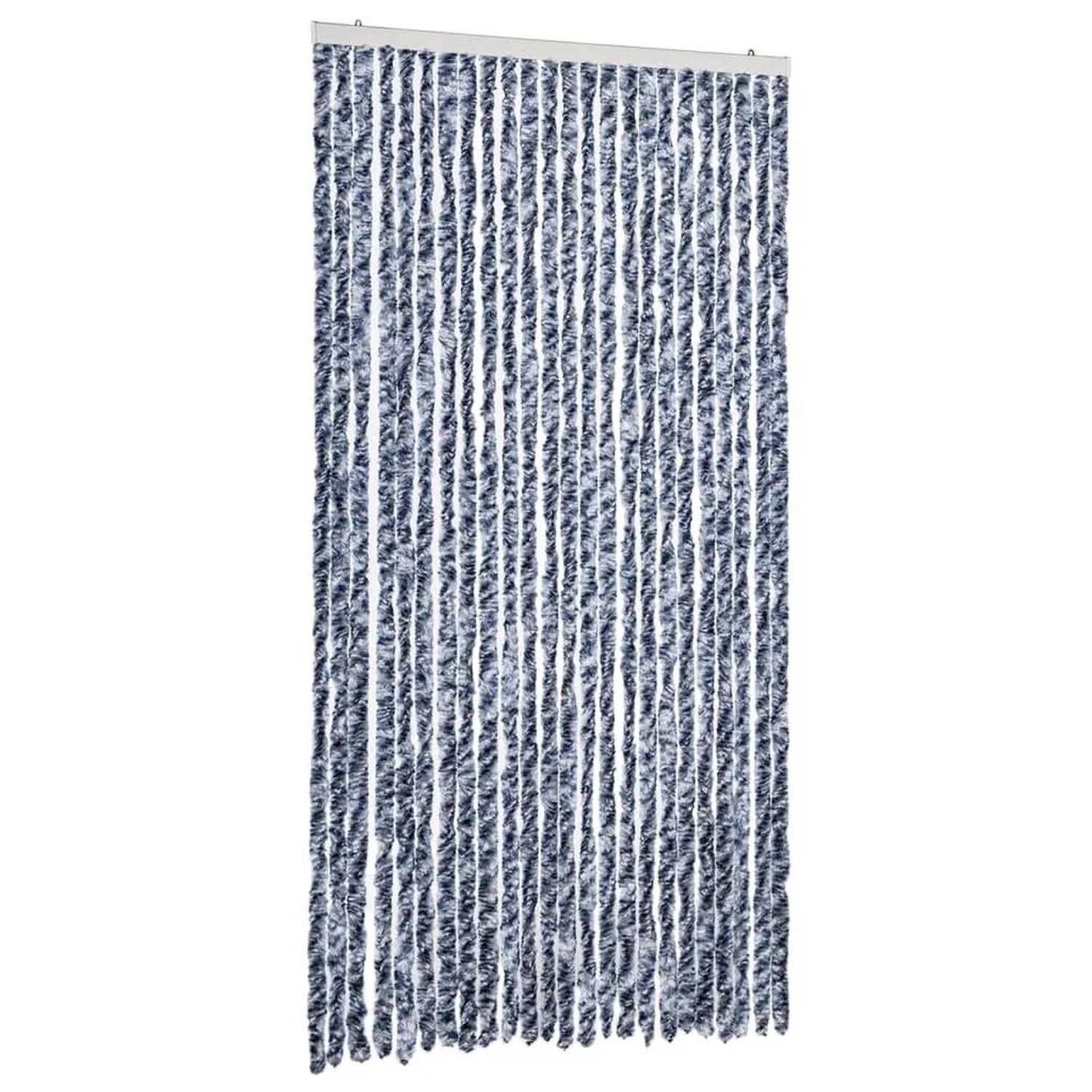 vidaXL Fliegenvorhang Blau und Weiß 100x200 cm Chenille 377371