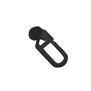 Gardinia Rollring mit Faltenlegehaken, schwarz matt, für Thasos Gardinenstangen.