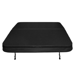 Schwarze Monstershop Whirlpool Abdeckung, 200x200cm, faltbar und isoliert.