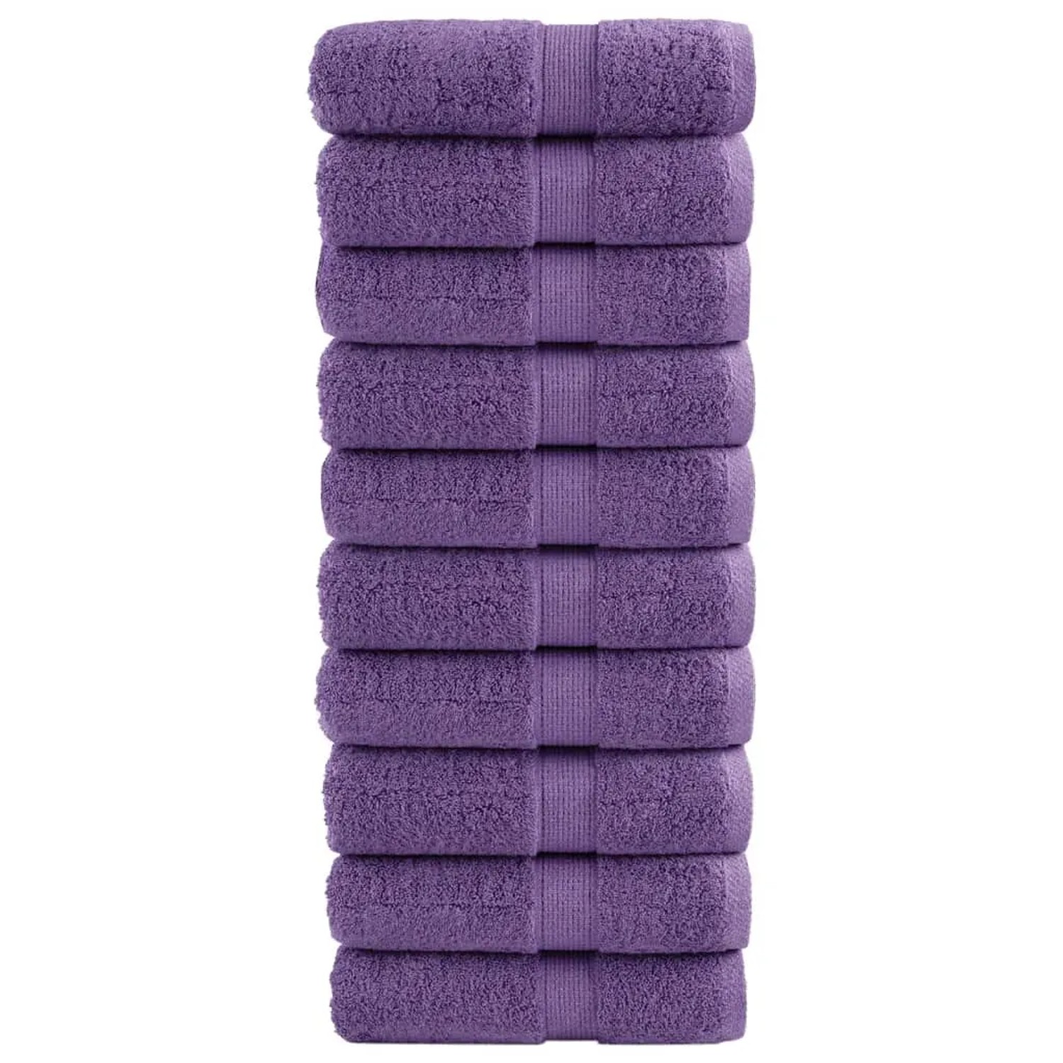 vidaXL Premium-Seiftücher 10 Stk Lila 30x30 cm 600 g/m2 Baumwolle