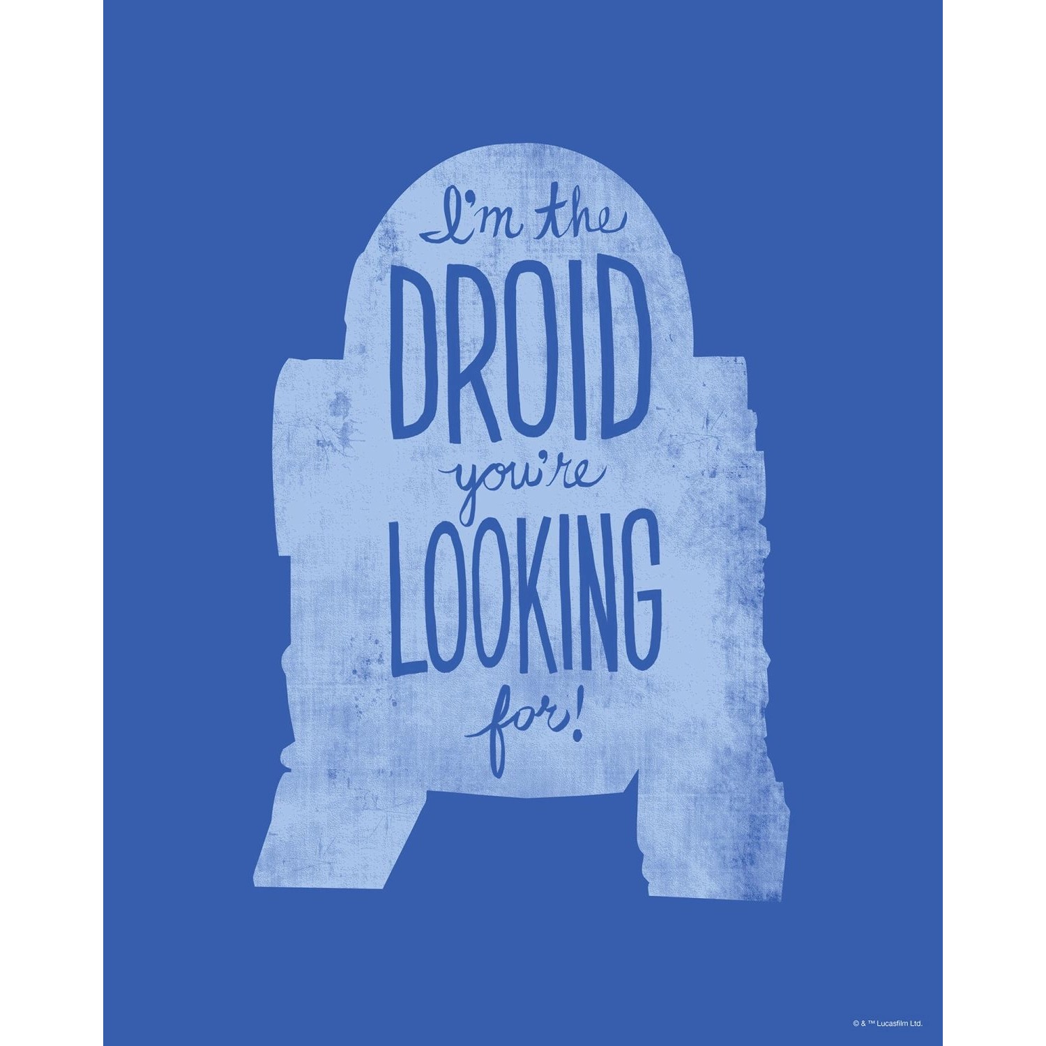 Disney Poster R2D2 Quotes Blau 40 x 50 cm 612172