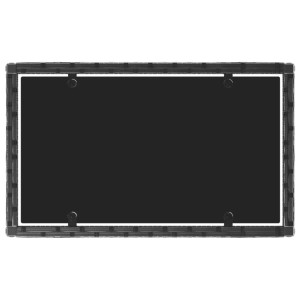 Detailansicht: Schwarzer Couchtisch aus Poly Rattan des vidaXL Garten Lounge Sets.