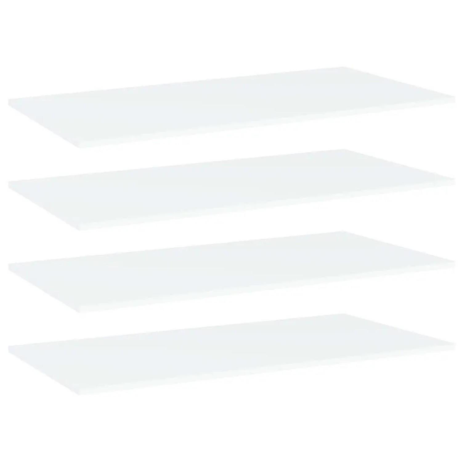vidaXL Bücherregal-Bretter 4 Stk Weiß 80x20x1,5 cm Holzwerkstoff 805298