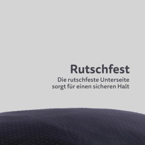 Detailaufnahme der rutschfesten Unterseite des anthrazitfarbenen Bestlivings Haustierbetts.